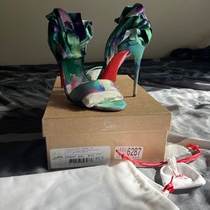 Christian Louboutin Sandale Du Desert Size EU 40.5 Melancholia (Green Multi)